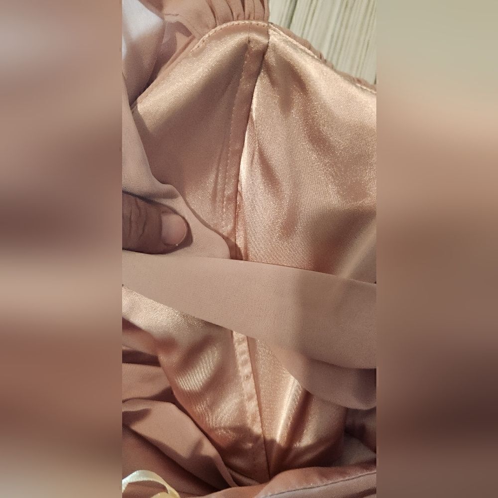 Eliza J New York Blush Chiffon Bridesmaid Dress Size 4 - Picture 14 of 14